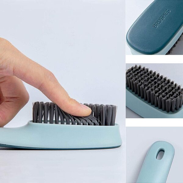 Laundry Brush Shoe Brush Shoe Cleaning Brush Scrub Brush for Stains,Household Cleaning Clothes Shoes Scrubbing,Household Cleaning Brushes Bathroom Ergonomics Grip Easy Hold Pack 2 - Image 3