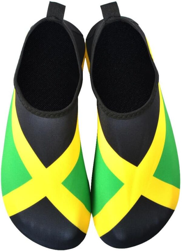 Water Shoes for Women and Men Quick-Dry Swim Beach Shoes for Outdoor Surfing Yoga Exercise Jamaica Flag Caribbean Reggae Rasta - Image 7
