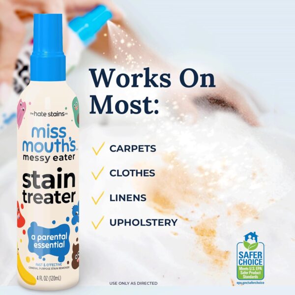 Miss Mouth's Messy Eater Stain Treater and Messy Steppers Shoe Cleaner Magic Duo - Stain Remover for Clothes, Carpet, Upholstery and Shoe Cleaner for Sneakers, Leather, Cloth, Mesh - Image 3