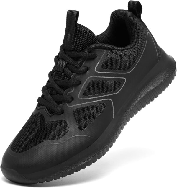 Non Slip Work Shoes Women,Lightweight Slip Resistant Shoes Water Resistant Zapatos De Trabajo para Mujer & Restaurant or Food Service Sneakers Black