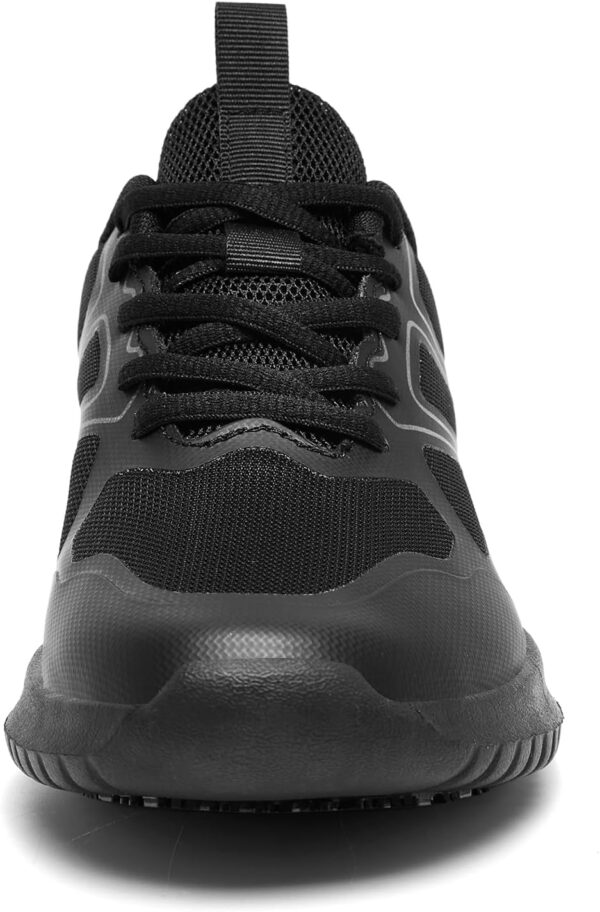 Non Slip Work Shoes Women,Lightweight Slip Resistant Shoes Water Resistant Zapatos De Trabajo para Mujer & Restaurant or Food Service Sneakers Black - Image 7