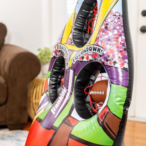 Franklin Sports Kids Football Target Toss Game - Inflatable Football Throwing Target Toy with Soft Mini Footballs - Fun Kids Football Toy Toss Game - Inflatable Indoor + Outdoor Sports Game - Image 15