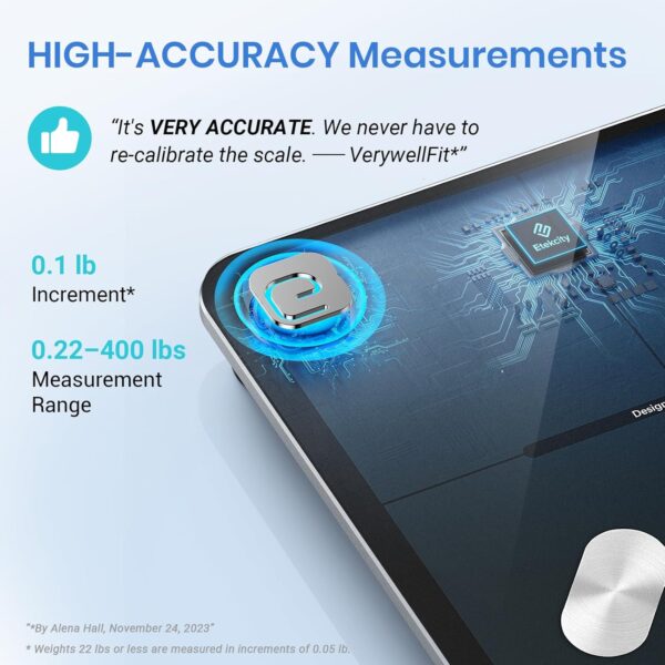 Etekcity Smart Scale for Body Weight FSA HSA Store Eligible, Bathroom Digital Weighing Scale with BMI, Body Fat, Muscle Mass, Accurate Bluetooth Home User Health Equipment Sync Apps - Image 3