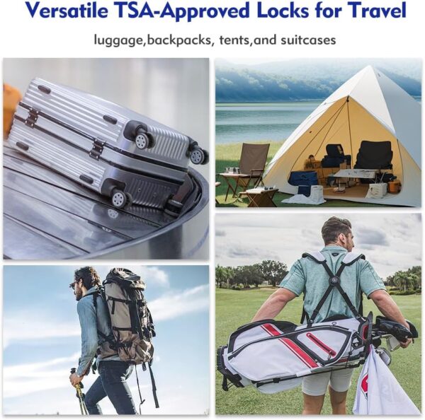 SURE LOCK TSA Compatible Travel Luggage Locks, Inspection Indicator, Easy Read Dials TSA Approved with Zinc Alloy - Image 6