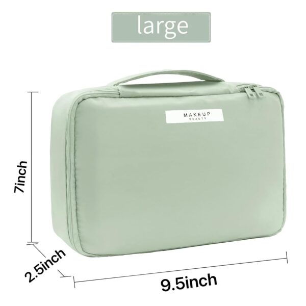 Travel Makeup Bag Cosmetic Bag Makeup Bag Toiletry bag for women and men (Green) - Image 7