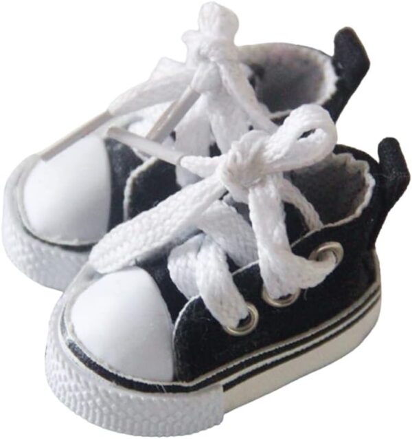 20cm Plush Doll Clothes Set, Kpop Doll Outfit Plush Coat Pants Shoes for 8 inch Plush Doll Soft Stuffed Animal, Dress-Up Play (Check-White/Black) - Image 3