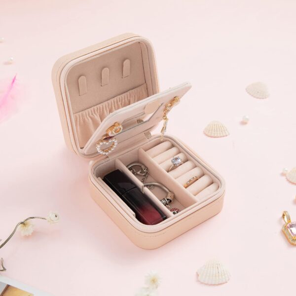 KElofoN Travel Jewelry Case and Organizer with Mirror - Gift for Women and Girls - Image 6