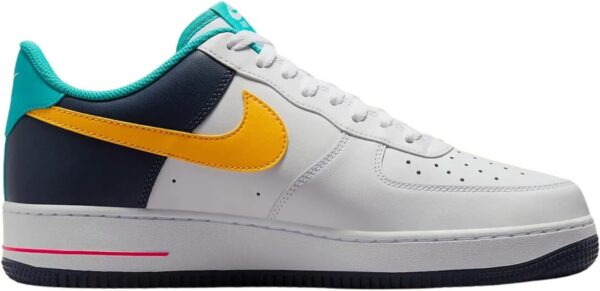 Nike Air Force 1 '07 Men's Shoes (HF4849-100, White/Thunder Blue/Dusty Cactus/Racer Pink) - Image 2