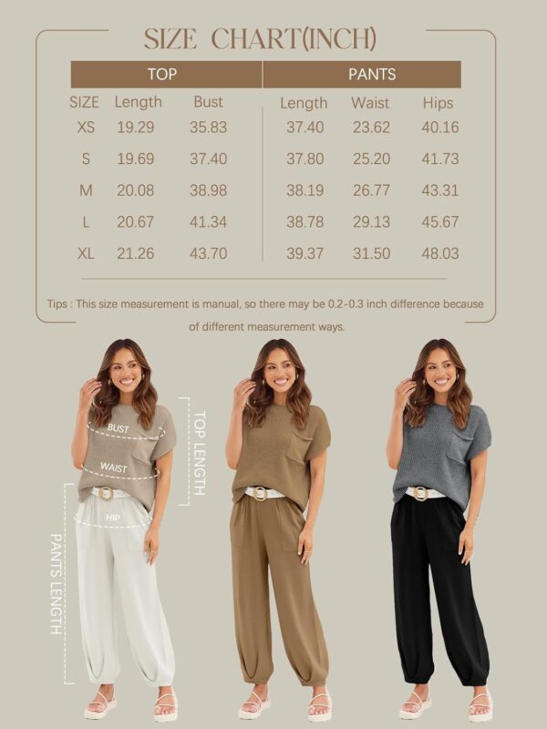 LILLUSORY 2 Piece Knit Sets For Women Trendy Sweatsuit Sets - Image 6