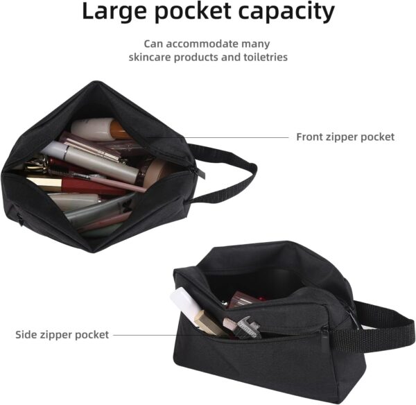 Travel Toiletry bag Toiletry bag for women men Hanging Cosmetic bag Travel accessories for Women Men (Black) - Image 4
