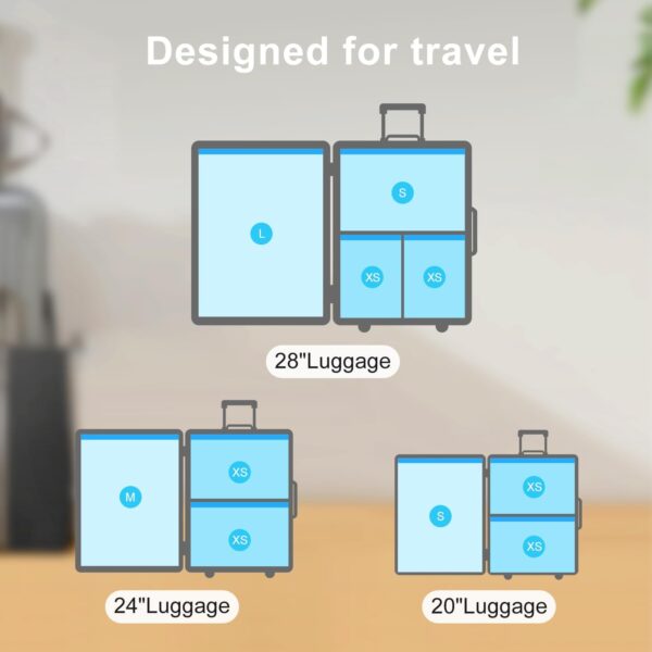 Travel Vacuum Bags with Prtable Electric Pump (Combo 6 Pack),Vacuum Seal Bags for Clothing,Space Saver Vacuum Storage Bags,Vacuum Travel Bags for Luggage,Travel Essentials - Image 3