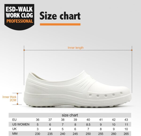 Women Slippers, Non Slip Work Shoes, Waterproof, Oil Resistant and Anti-Static, Suitable for Hospital Doctors, Nurses, Kitchen, Laboratory, Healthcare Or Home Use - Image 5