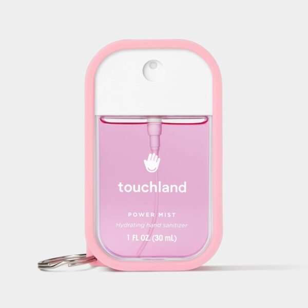 Touchland Hand Sanitizer Mist Case 1FL. OZ., Protective and Stylish Hand Sanitizer Spray Accessory, Silicone Case with Keyring, Bubblegum Pink - Image 2