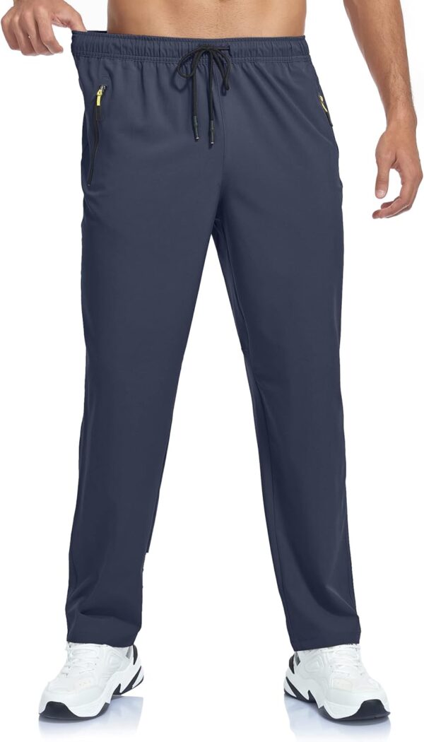 Men's Lightweight Hiking Pants Breathable Quick Dry Fit Waterproof Camping Fishing Running Athletic Active Jogger Pant - Image 3
