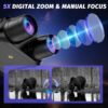 Night Vision Goggles - 4K Night Vision Binoculars with 5000mAh Rechargeable Battery, 32GB TF Card can Save Photo and Video, 3'' HD Screen for Camping & Security, Black - Image 6