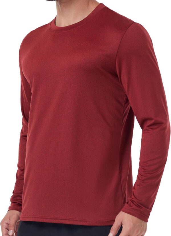 6 Pack Men's Quick Dry Long Sleeve Shirts Moisture Wicking Sun Protection Performance T-Shirt for Casual Workout - Image 3