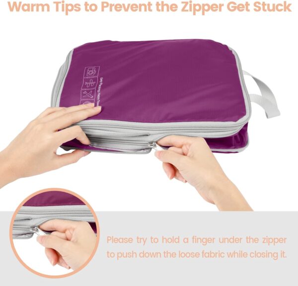 Cambond Compression Packing Cubes for Travel Women - Travel Bags Luggage Organizers Travel Essentials Compression Cubes for Travel Carry on Suitcases - Image 6