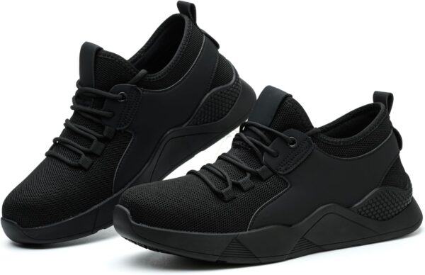 ulogu Waterproof Shoes for Men Women Non Slip Work Sneakers Food Service Water Resistant Slip on Walking Shoes Black - Image 7
