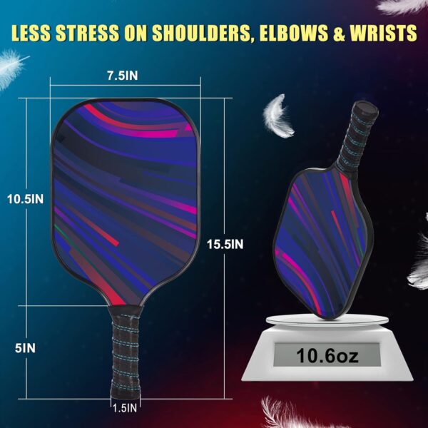 DULCE DOM Pickleball Paddles, USAPA Approved Fiberglass Pickleball Set of 2/4 with Pickleball Paddles, 4 Pickleball Balls and Pickleball Bag, Pickleball Rackets Gifts for Beginners & Pros - Image 5