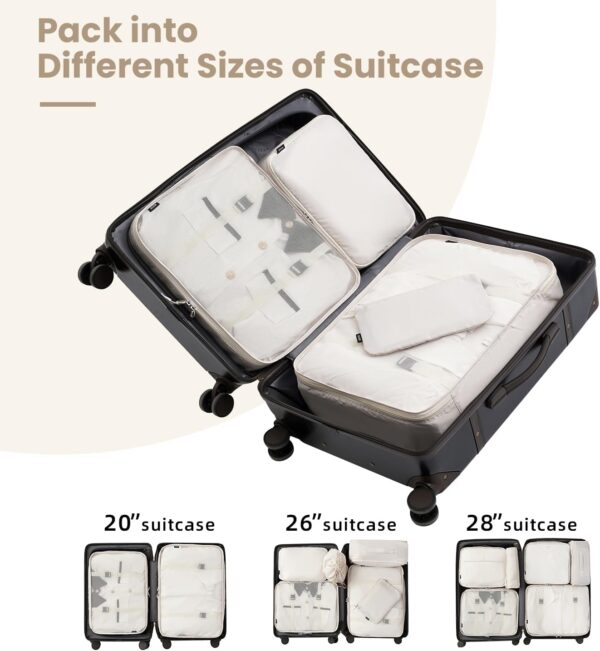 BAGAIL 8 Set/10 Set Packing Cubes Various Sizes Packing Organizer for Travel Accessories Luggage Carry On Suitcase - Image 7