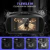 Night Vision Goggles - 4K Night Vision Binoculars with 5000mAh Rechargeable Battery, 32GB TF Card can Save Photo and Video, 3'' HD Screen for Camping & Security, Black - Image 5