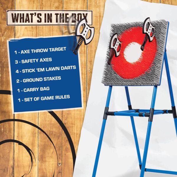 Eastpoint Axe Throw & Lawn Dart Target Sets - Bristle Axe Throwing Target & 2-in-1 Combo Backyard Game for Indoors and Outdoors - Image 2