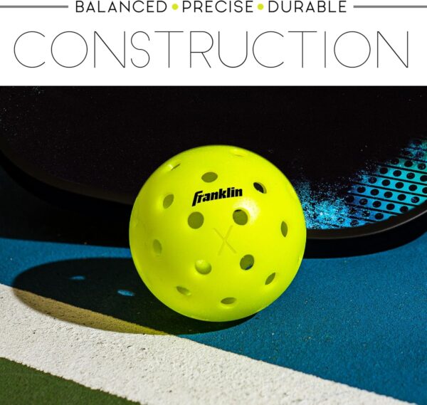 Franklin Sports X-40 Outdoor Pickleballs - Official Ball of USA Pickleball, APP Tour + Pickleball US Open - 3 Packs, 12 Packs, 36 Pickleball Buckets, 50, 100 + 400 Bulk Packs of Regulation Pickleballs - Image 6