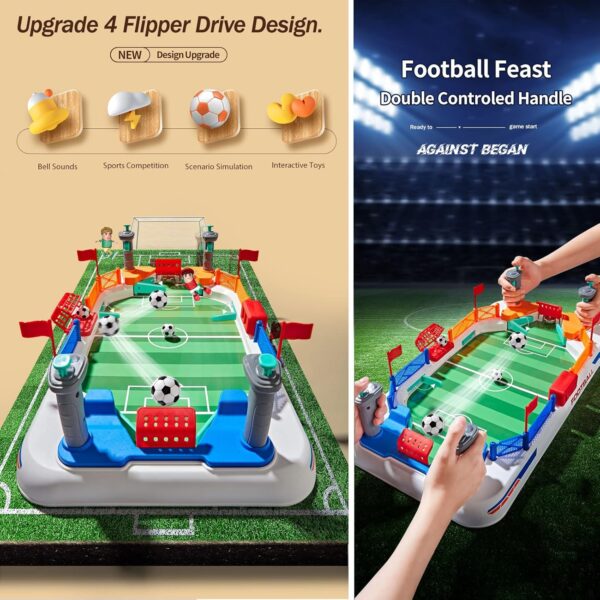 Mini Foosball Games 2022 New Tabletop Football Soccer Pinball for Indoor Game Room, Table Top Foosball Desktop Sport Board Game for Adults Kids Family Game - Image 2