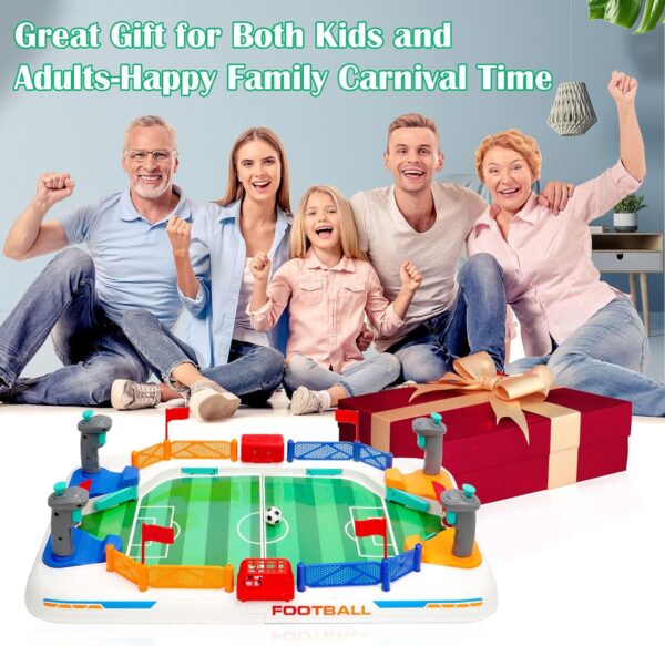 Mini Foosball Games 2022 New Tabletop Football Soccer Pinball for Indoor Game Room, Table Top Foosball Desktop Sport Board Game for Adults Kids Family Game - Image 6
