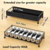 Under Bed Storage Bins With Lids - 2Pack Lengthen Underbed Storage Containers with Wheels, Large Capacity Metal Clothes Organizer for Bedroom, Storage Box for Clothing Shoes Blanke Sheet - Image 2