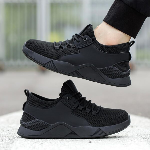 ulogu Waterproof Shoes for Men Women Non Slip Work Sneakers Food Service Water Resistant Slip on Walking Shoes Black - Image 6