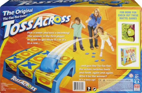 Mattel Games Toss Across Kids Outdoor Game, Bean Bag Throw for Camping & Family Nights, Get 3-in-a-Row for 2 to 4 Players - Image 4