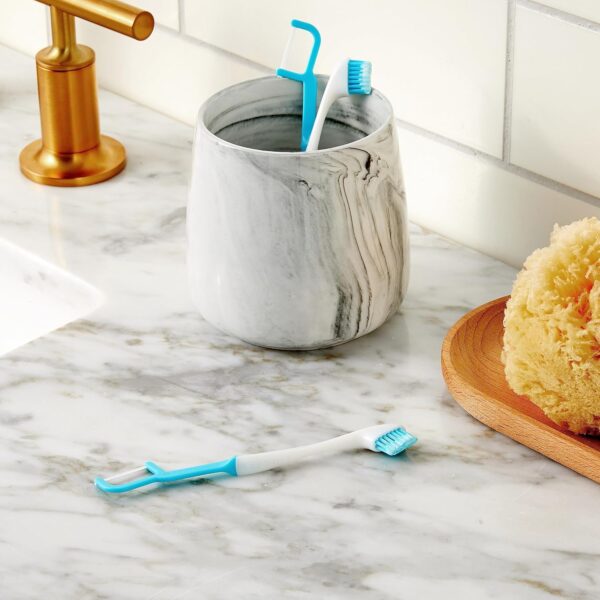 The Evolution of Oral Care | 4-in-1 Tool (Paste + Brush + Floss + Pick) | Individually Wrapped | Disposable | Prepasted Travel Toothbrushes | Small Adult Toothbrush - (24-Pack) - Image 6