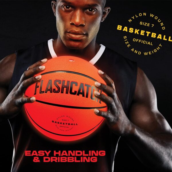Light Up Basketball - Glow in The Dark - Sports Gear Accessories Gifts for Boys 8-15+ Year Old - Kids, Teens Gift Ideas - Cool Teen Boy Toys Ages 8 9 10 11 12 13 14 15 Age Outdoor Teenage - Image 6