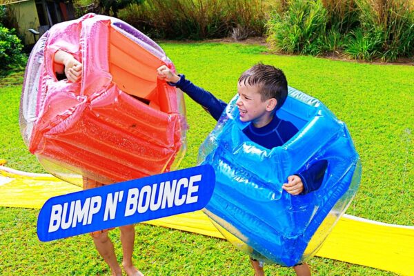 BANZAI: Bump N' Bounce Body Bumpers, A Game of Bumping & Bopping, 2 Bumpers Included in Red & Blue, Fun & Safe Cushion Inflatable Surface, For Ages 4 and up - Image 2