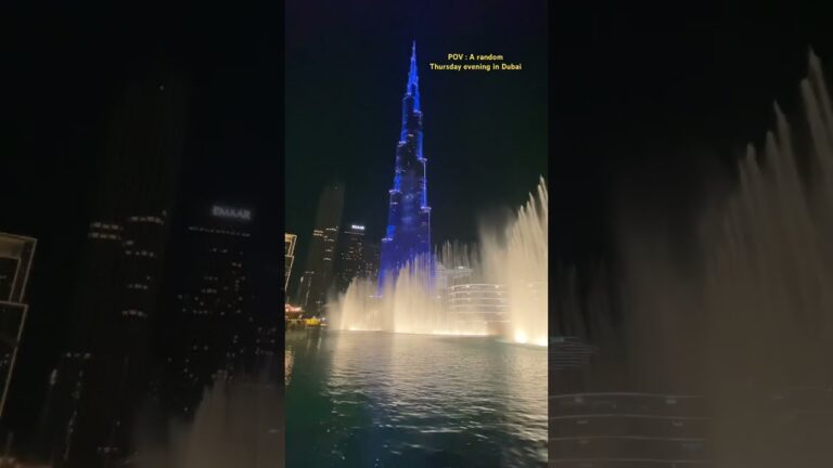 ✨ Mesmerizing Burj Khalifa Fountain Show 🌊💡 | Dubai’s Breathtaking Water Symphony 🇦🇪 #dubaicity
